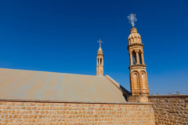 mor gabriel monastery. - sao gabriel tower imagens e fotografias de stock