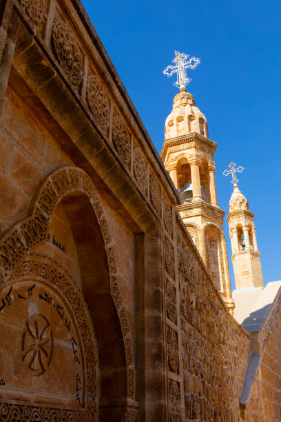 mor gabriel monastery. - sao gabriel tower imagens e fotografias de stock