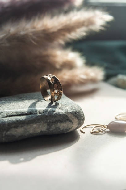 istock trendy vintage cast brass ring. 1278226213