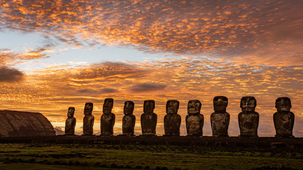 istock Moai on Easter Island at Ahu Tongariki at Sunrise 1278228967