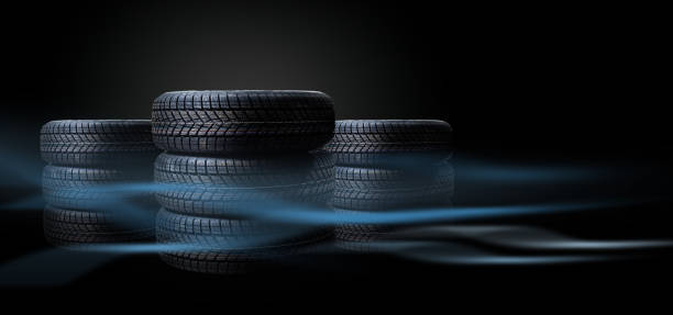 istock four black tires isolated on white background 1278233773