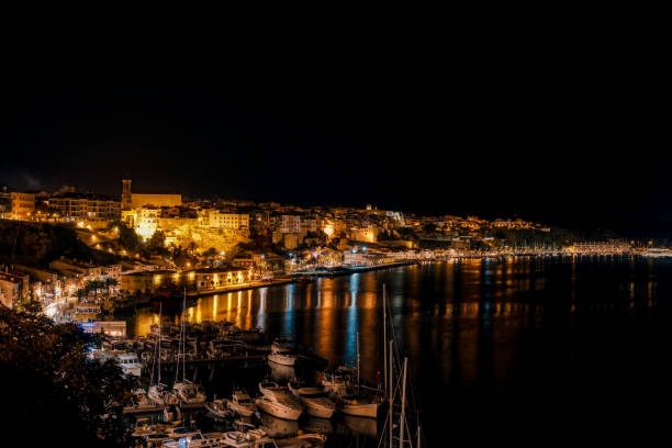 istock Mahon harbor at night - Menorca, Spain 1278235724