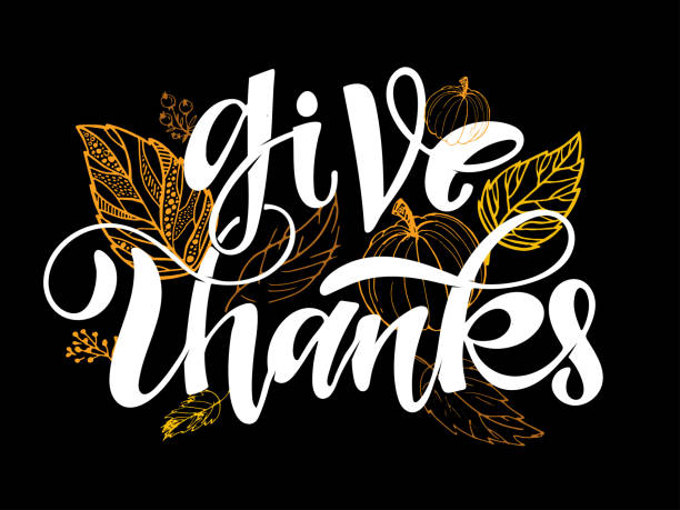 Happy Thanksgiving Day Give Thanks Cute Lettering Poster Leaf Autumn Fall Pattern Background Stock Illustration - Download Image Now - iStock Happy Thanksgiving Day Give Thanks Cute Lettering Poster Leaf Autumn Fall Pattern Background Stock Illustration - Download Image Now - iStock