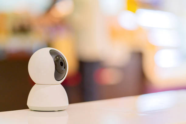 istock IP camera high tech smart gadget internet of thing smart home security technology, smart digital lifestyle home automation control online by mobile app. 1278239511