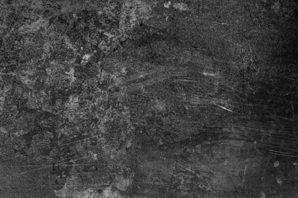istock Gray cement old wall plaster with a damaged surface covered with scratches, cracks and grains. 1278242663