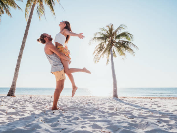 istock Couple on tropical beach 1278244253