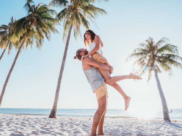 istock Couple on tropical beach 1278244313