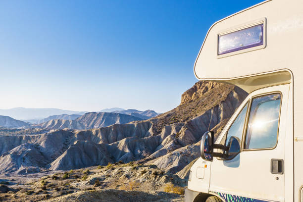 istock Camper rv in mountain nature, Spain 1278247618