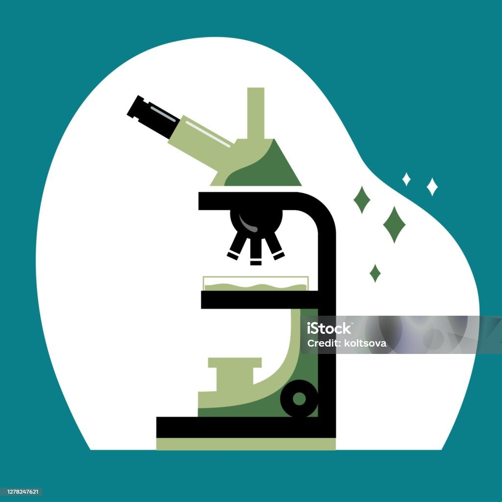 Simple Microscopes Vector Simple Microscope Vector Illustration In Flat Style Vector Illustration ...