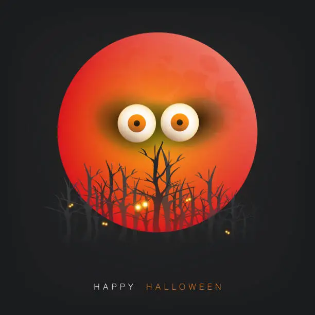Vector illustration of Happy Halloween Card