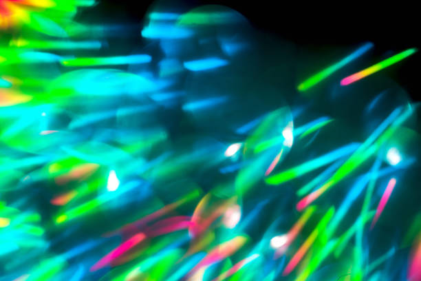 istock Festive neon lights flares isolated on black background 1278250554