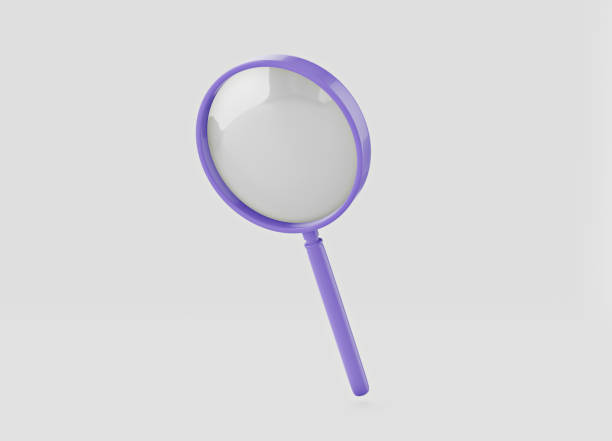 Magnifying equipment instrument, magnifier loupe. Zoom lens magnifier on a white background. 3d render Magnifying equipment instrument, magnifier loupe. Zoom lens magnifier on a white background. 3d render loupe stock pictures, royalty-free photos & images