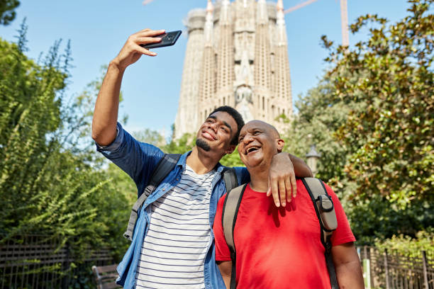 istock Son Taking Selfie with Father on City Break in Barcelona 1278253435