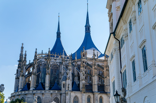 St. Barbara's Church, Unique gothic Cathedrale and Former Jesuit College in Kutna Hora, Central Bohemian Region, Czech Republic, August 8, 2020