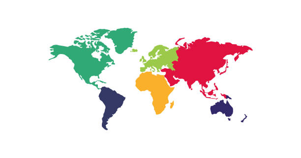 Continents, great design for any purposes. Worldwide vector illustration