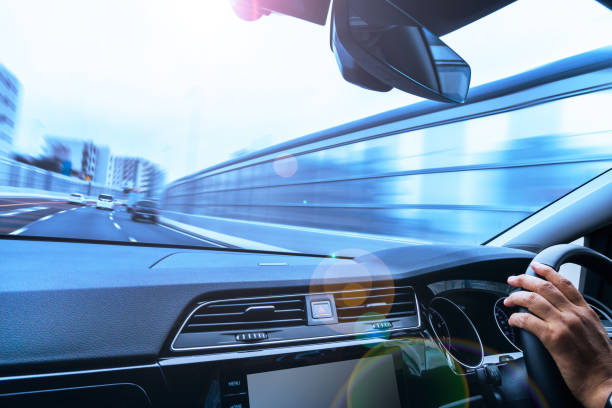 istock Highway view from the driver's seat 1278261039