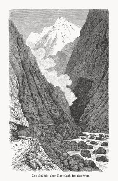 istock Darial Gorge in the Caucasus, Georgia, wood engraving, published 1893 1278265883
