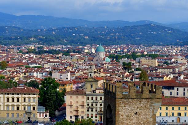 istock Panoramic View of Florence from Michelangelo Square, Italy 1278270007