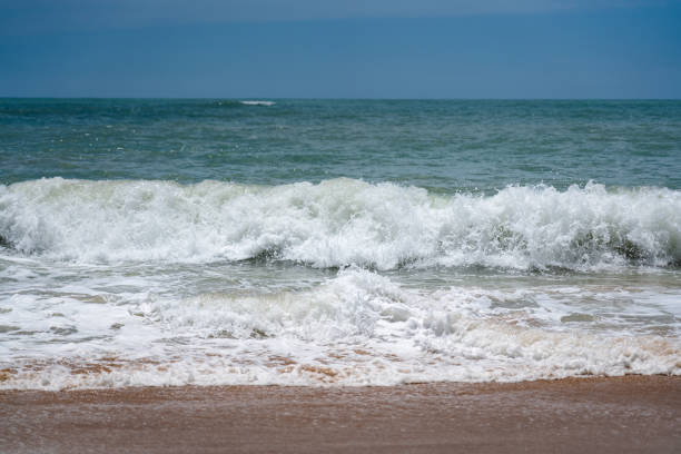 istock Seascape of strongly wave flowing current. 1278273114