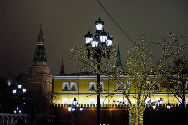 Christmas decorations in Moscow Russia