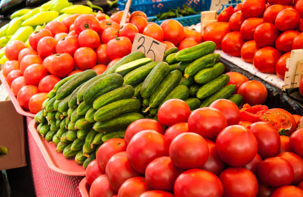 istock Fresh vegetables and herbs are sold at the Bazaar 1278282052