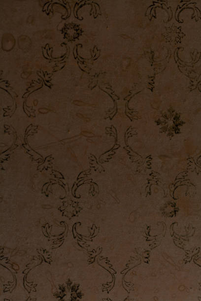istock Old yellow wallpaper close up 1278283574