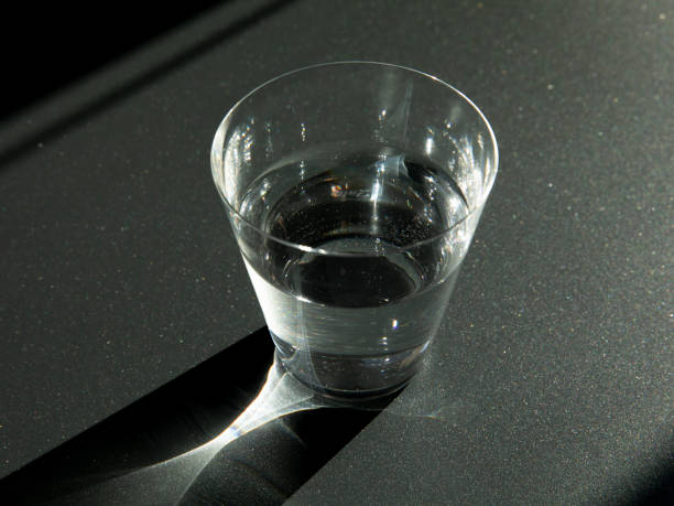 Glass of water in the sunlight.