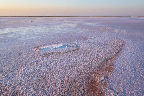 istock Sunset Genichesk pink  salty lake, Ukraine 1278286934