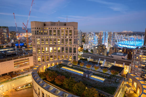 istock Vancouver, BC, Canada cityscape at dusk 1278297233
