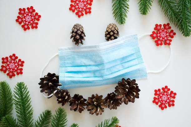 istock Smile face of cones with safe mask 1278297240