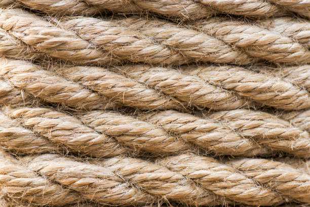 istock Rope background - texture. Old ropes on boat as background. Coiled rope close up 1278300419