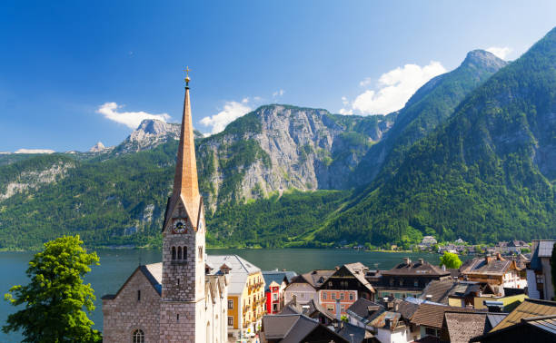 istock romantic alpine village Hallstatt in Austria 1278301724