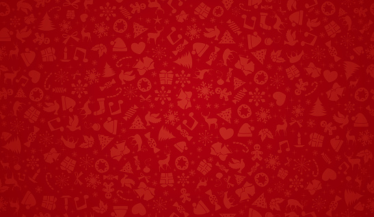 Christmas background with seamless pattern. Layered illustration - global colors - easy to edit.