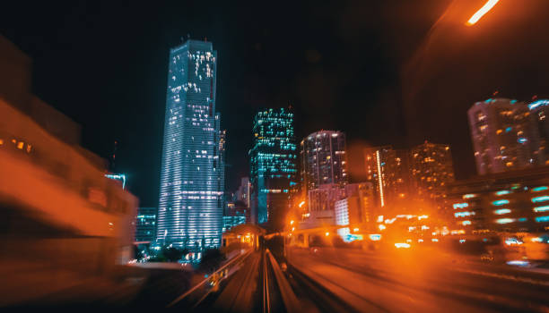 istock Miami Metro Mover Train POV at night 1278304144