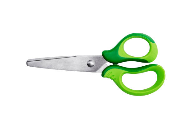 istock Children's colorful scissors on a white background. Scissors on white background 1278305328