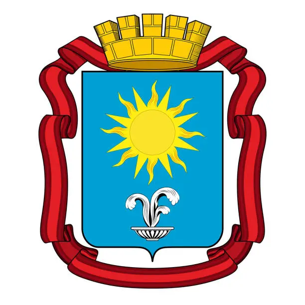 Vector illustration of Coat of arms of Kislovodsk in Russian Federation