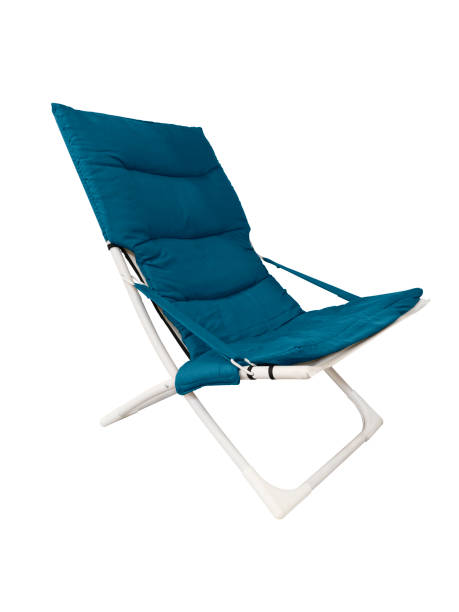 istock Folding chair for rest isolated on white background. Foldable camp chair isolated on white 1278311046