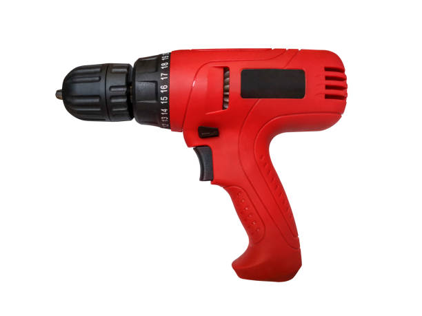 istock Red screwdriver or drill isolated on a white background. Red screwdriver on a white background 1278311094