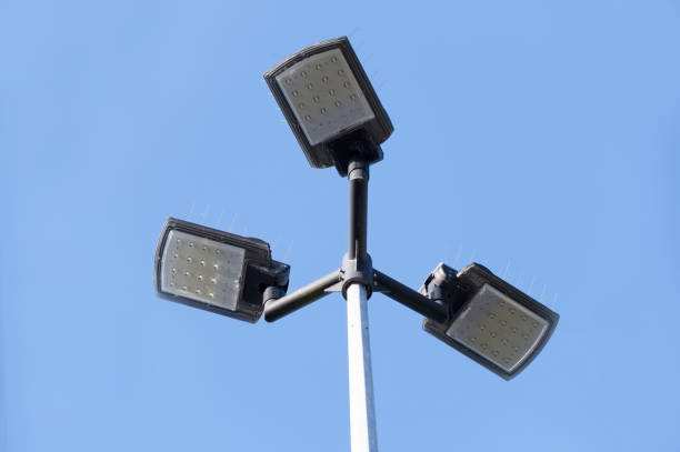 istock Flood lights LED for security against blue sky 1278313054