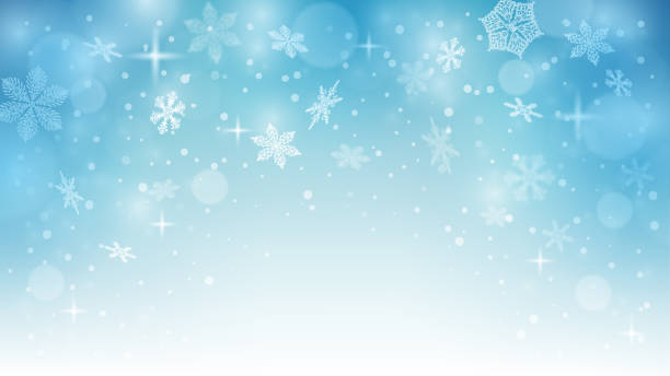 istock Winter banner design. cold white snowflakes in blue background design. sparkling transparent ice crystal snowflakes. 1278318280