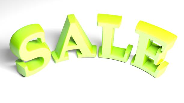 istock SALE green write isolated on white background - 3D rendering illustration 1278318900