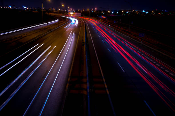 istock Car lights in long-term photographic technique 1278322185