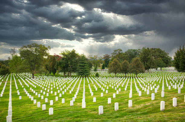 istock Arlington National Cemetery Dark Clouds 1278324368