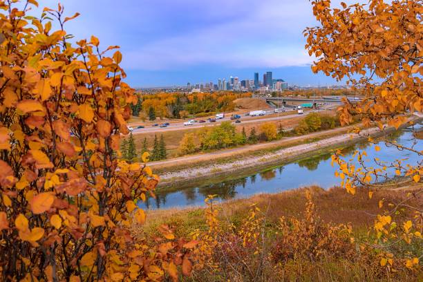 istock Calgary Cityscape Under A Blue Cloudy Sky In The Fall 1278324904