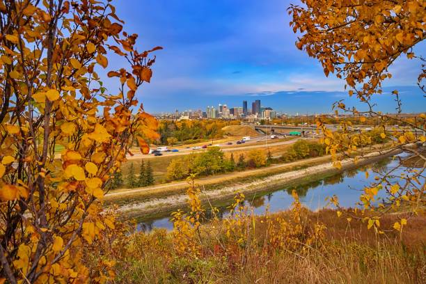 istock Calgary Cityscape Under A Blue Cloudy Sky In The Fall 1278325430