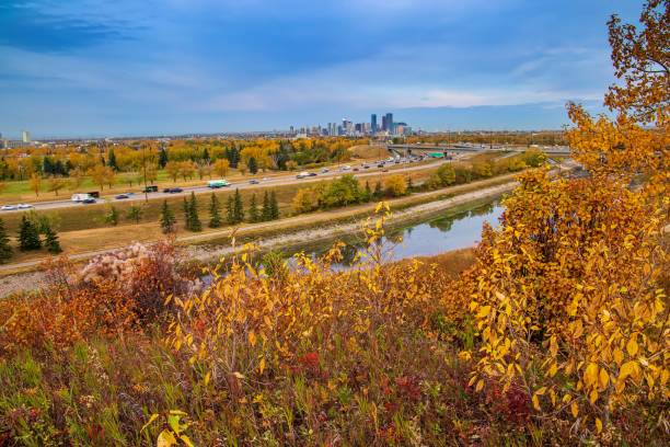 istock Calgary Cityscape Under A Blue Cloudy Sky In The Fall 1278325484