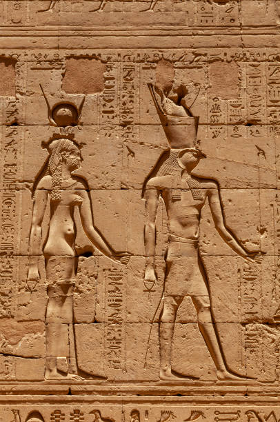istock Egyptian hieroglyphics in Kom ombo temple. 1278327600