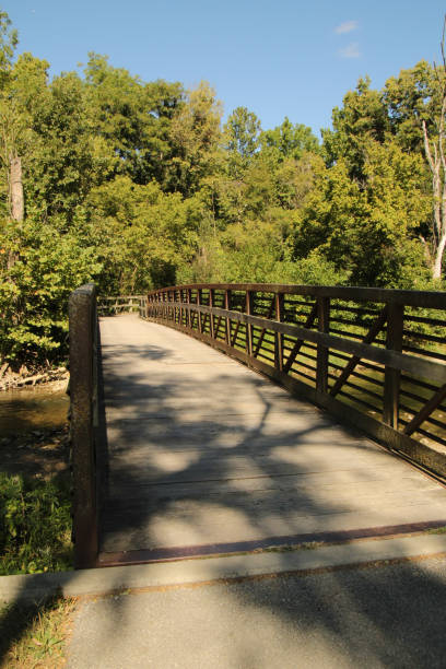 istock Metal Bridge in the Woods 1278328202