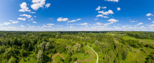 william granger greenway de bindertwine park - humber river trail en verano, kleinburg, ontario, canadá - outdoors footpath leaf toronto fotografías e imágenes de stock