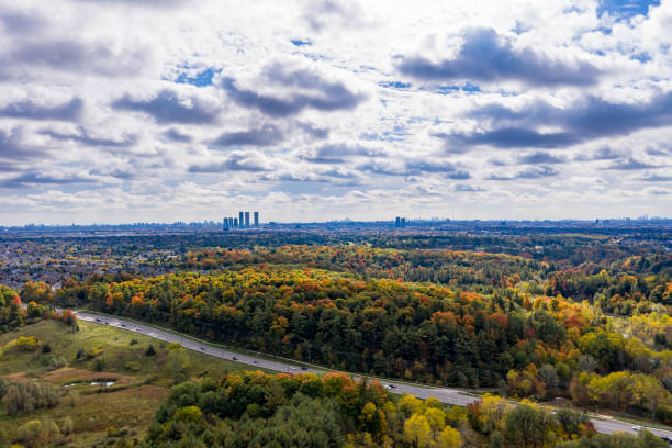 istock Rutherford Road and Boyd Conservation Park in fall, Woodbridge, Vaughan, Canada 1278332806